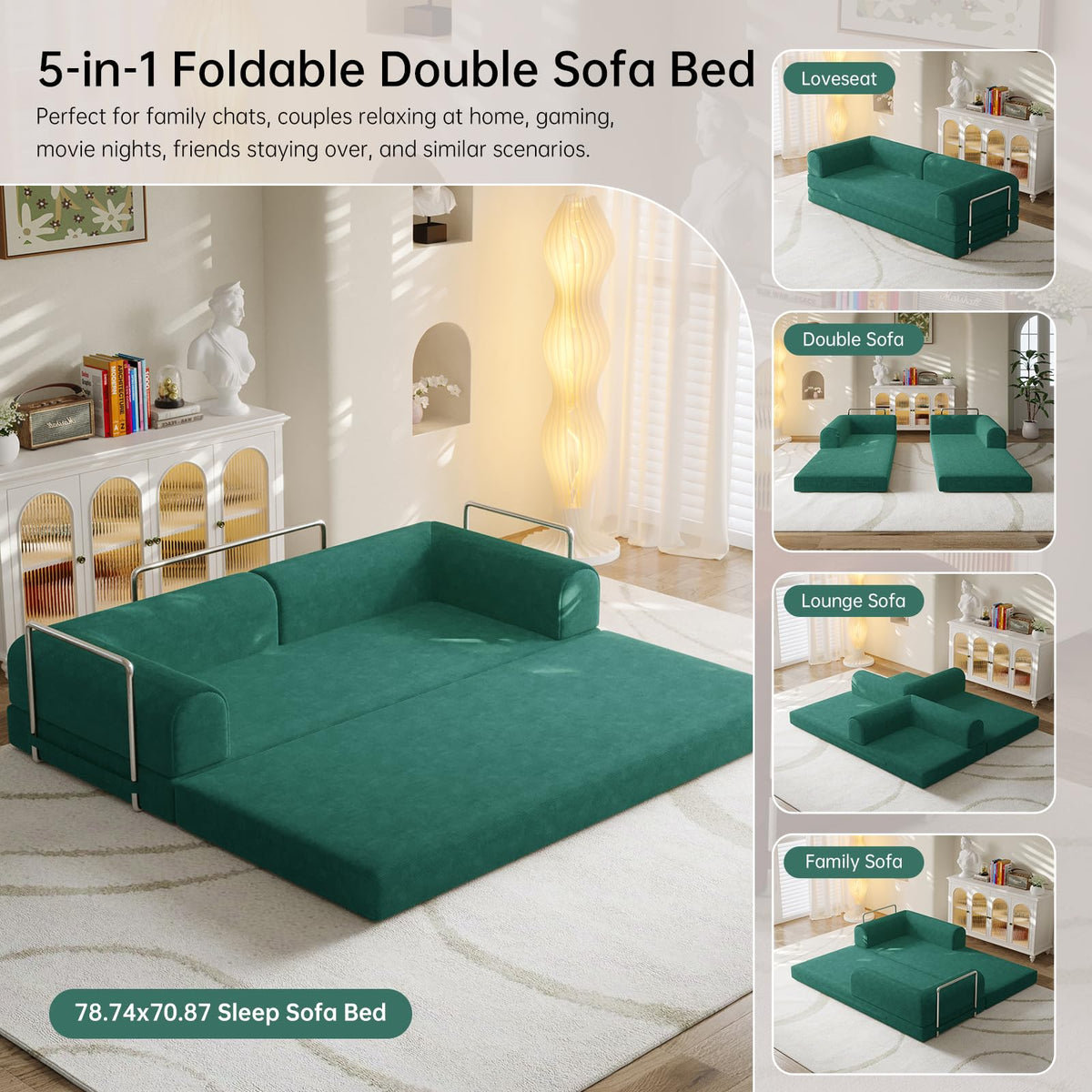 Corduroy Modular Sleeper Sofa