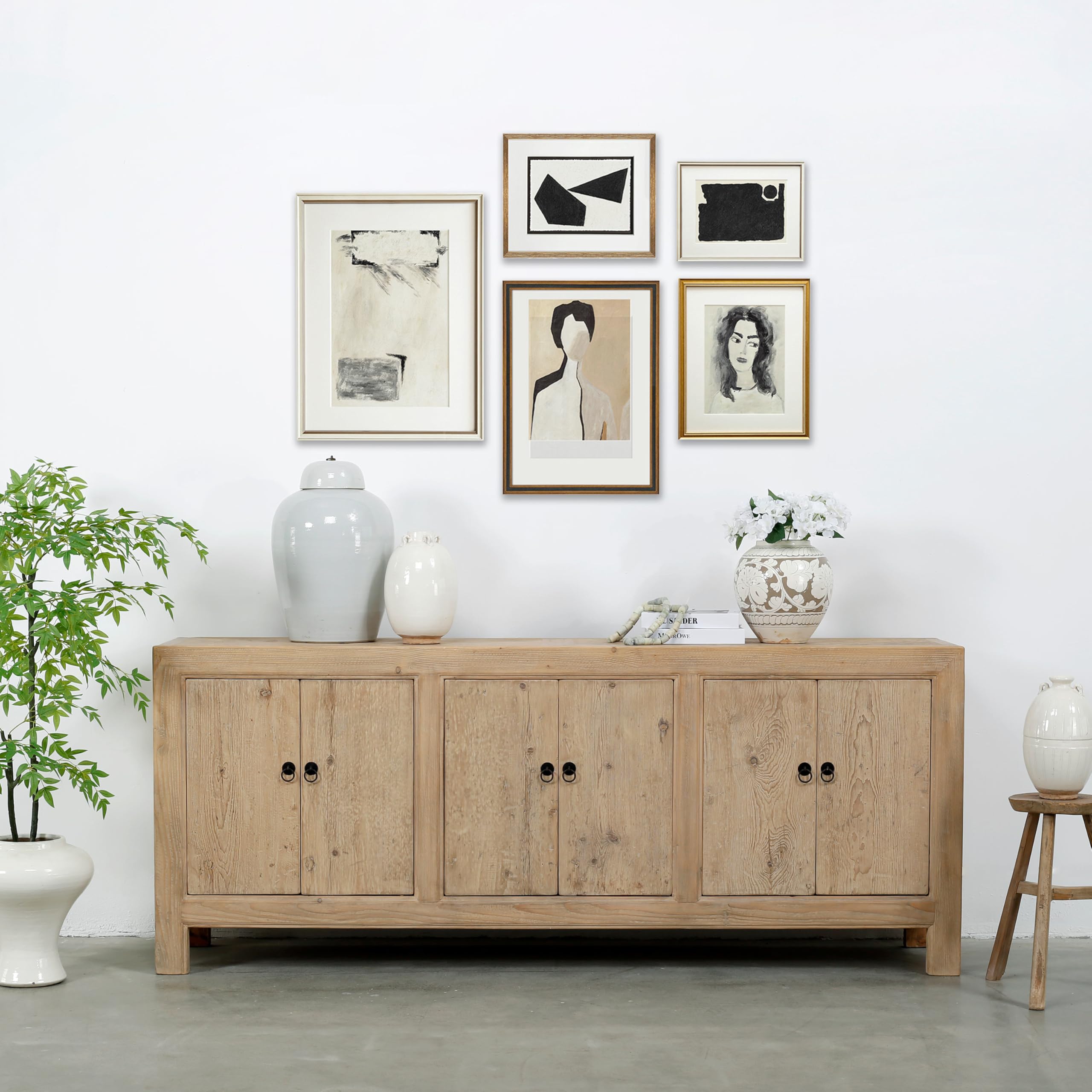 Artissance Home Reclaimed Wood Sideboard Buffet Cabinet with Storage – Rustic Buffet Sideboard Cabinet with 6 Drawers, Natural Wood Finish, 35.5” Tall for Dining Room, Living Room & Entryway