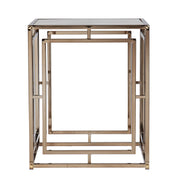 Faux Marble Square End Table