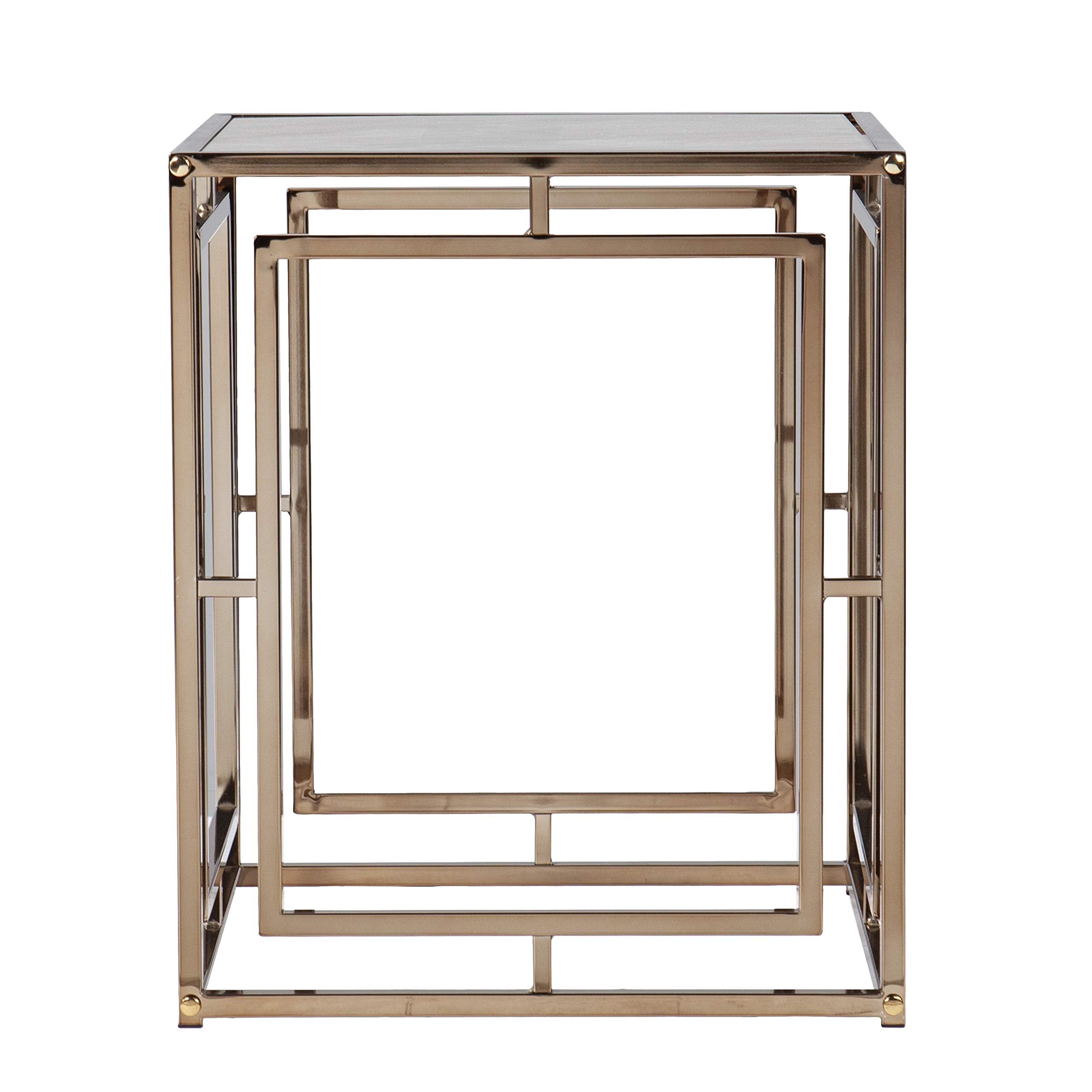 Faux Marble Square End Table