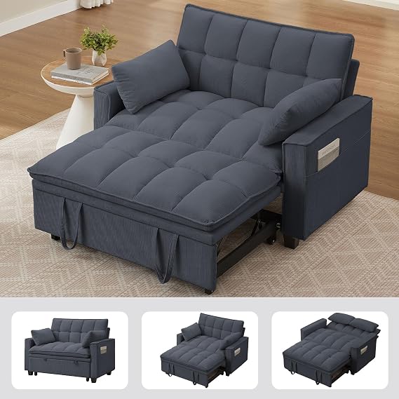 Green 3-in-1 Sleeper Loveseat