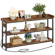 Console Table with Charging Station & Adjustable Height