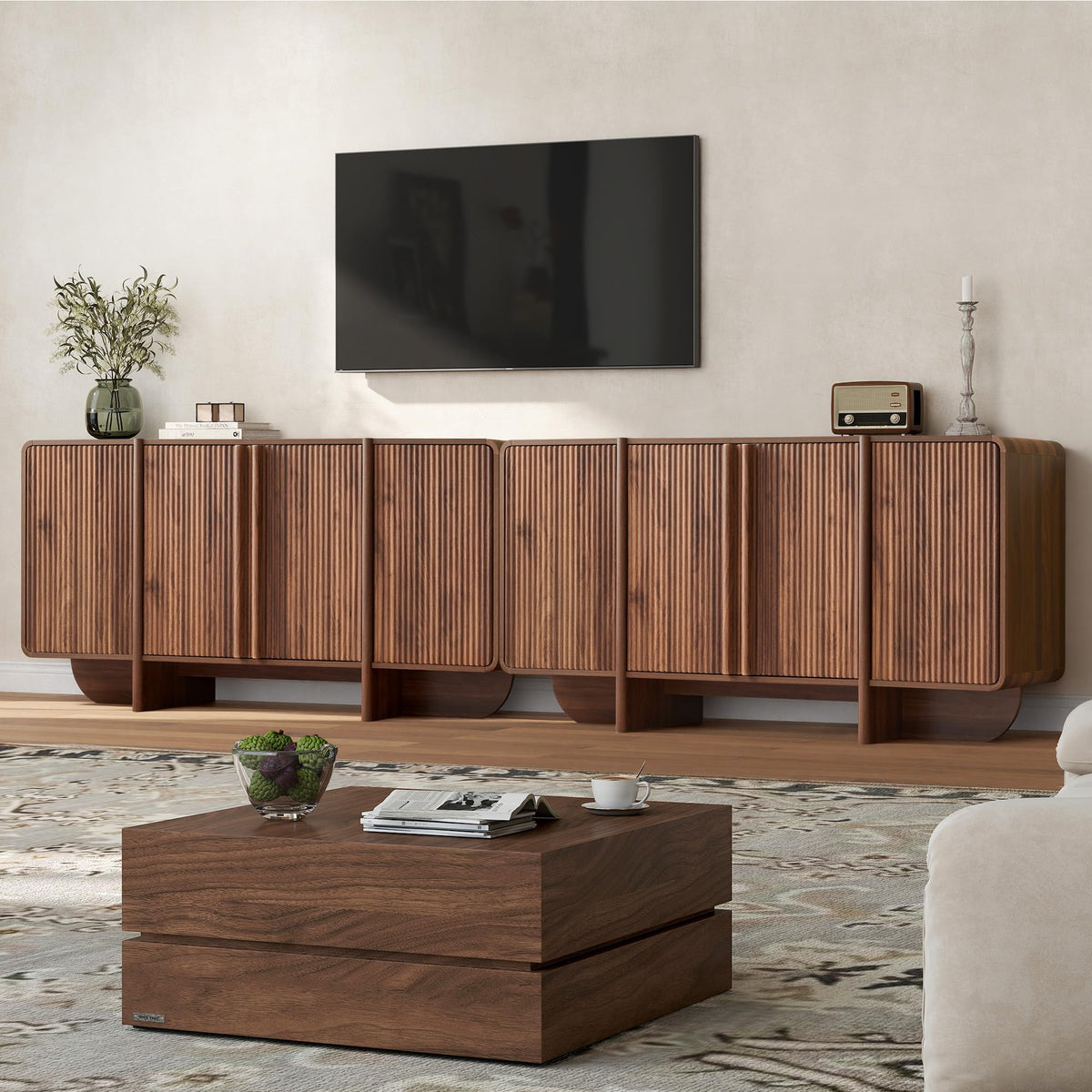 Fluted 4-Door Sideboard