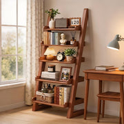 5-Tier Pine Ladder Bookshelf