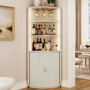 LED Corner Wine Cabinet