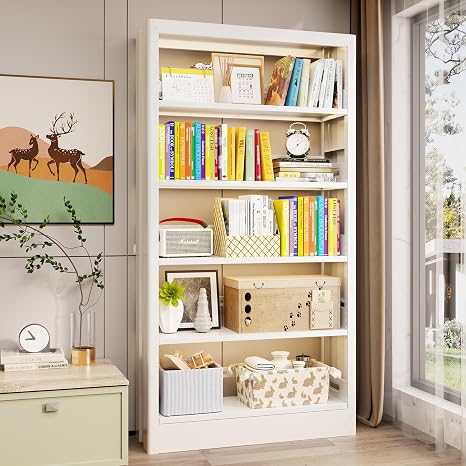 5-Tier Adjustable Metal Bookcase