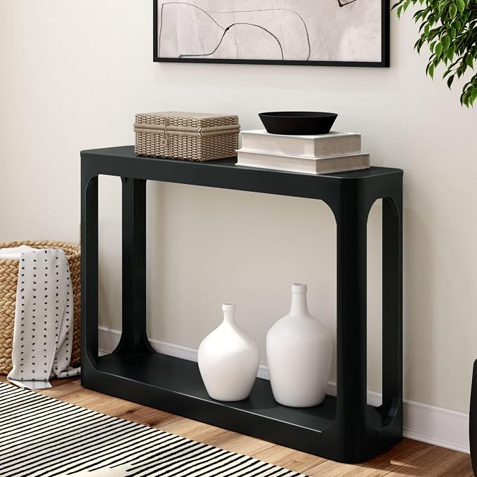 Solid Pine Console Table with Shelf