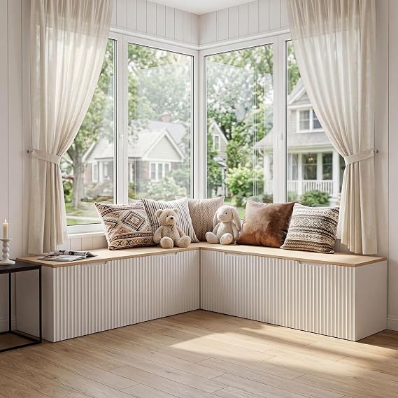Modular Corner Storage Bench Set