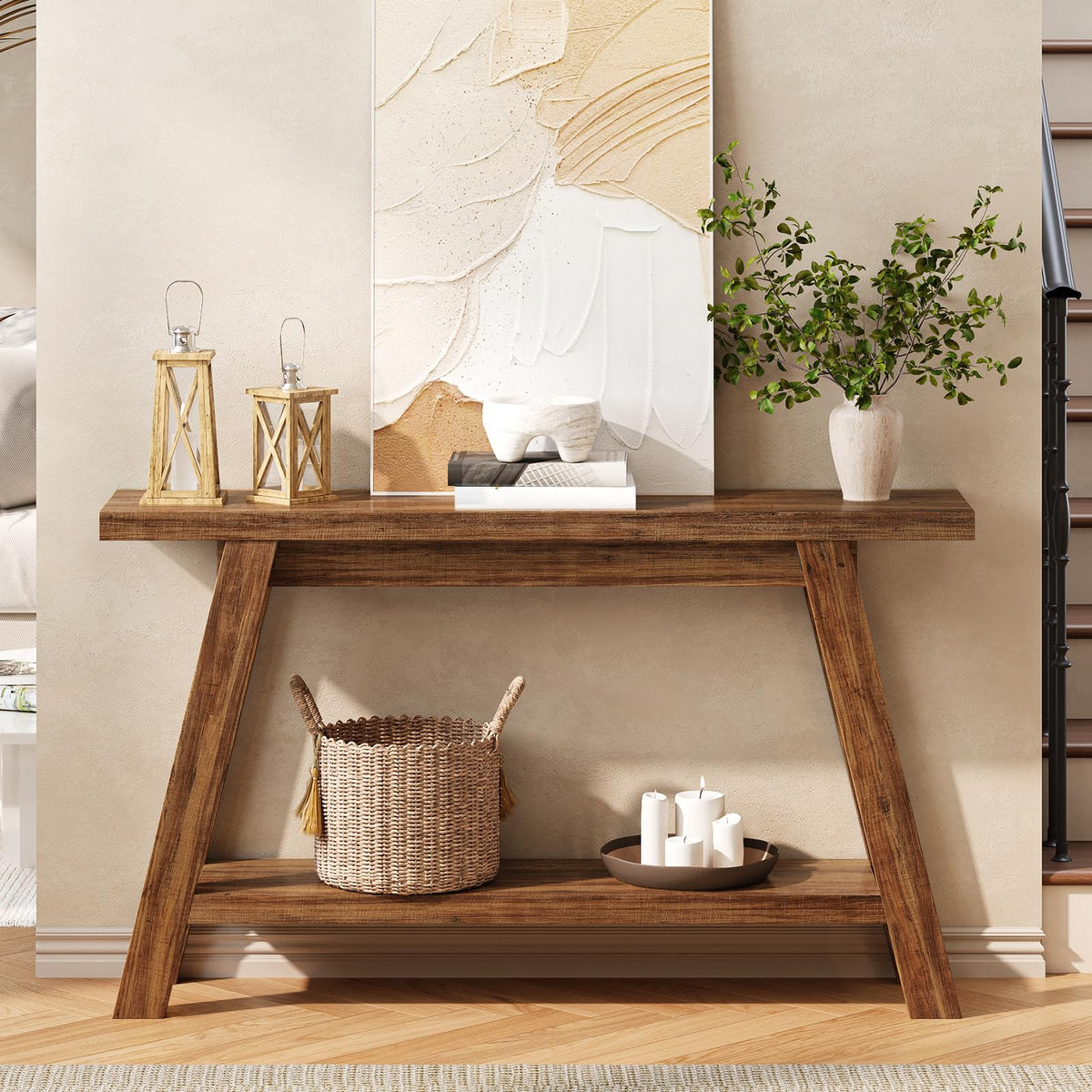 Narrow Console Table with Storage
