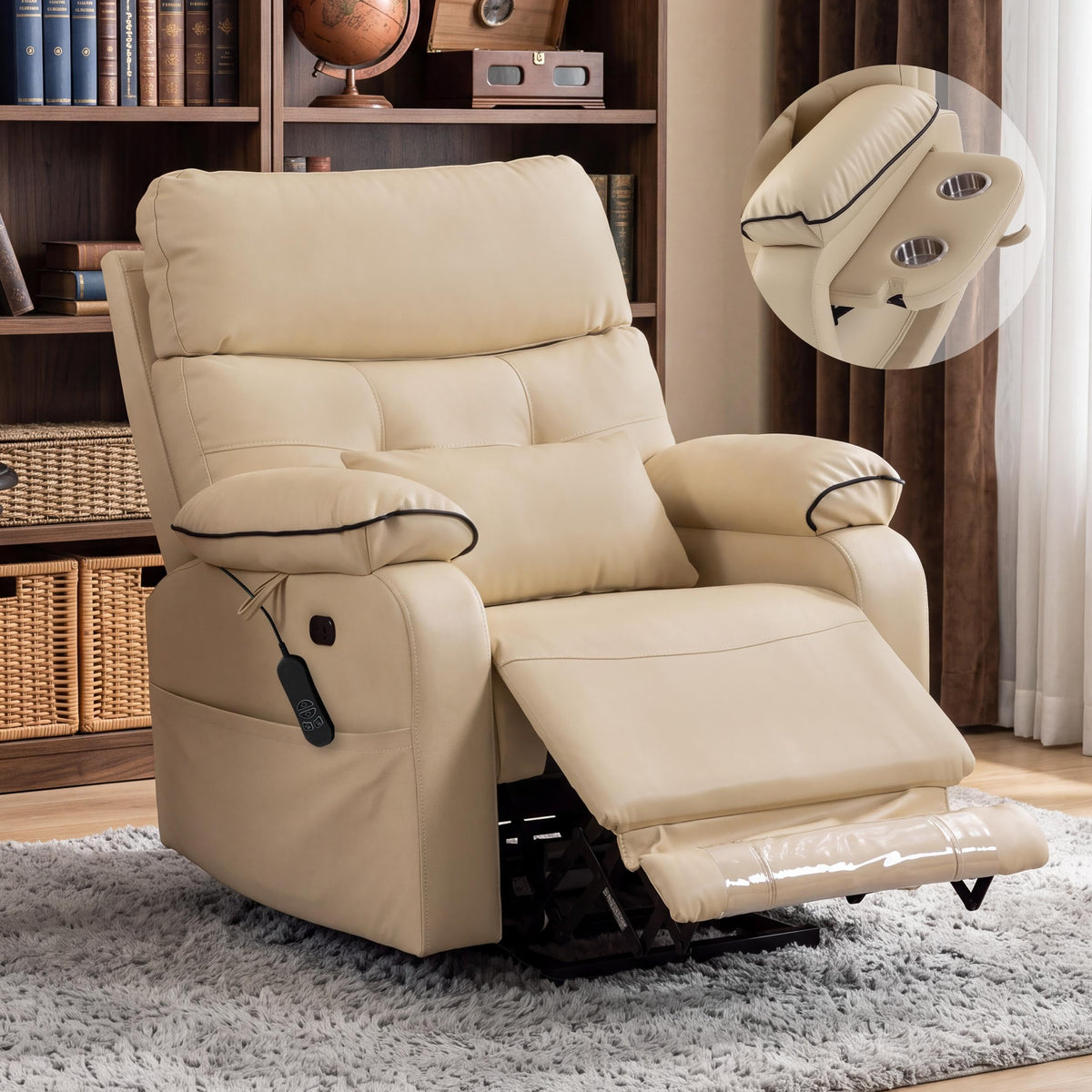 FiveWillowise Power Lift Recliner Chair for Elderly,Lift Assist Stand,Brown