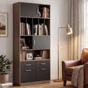 Tall Bookcase with File Drawers