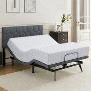 Queen Size Adjustable Bed Frame with Memory Foam Mattress