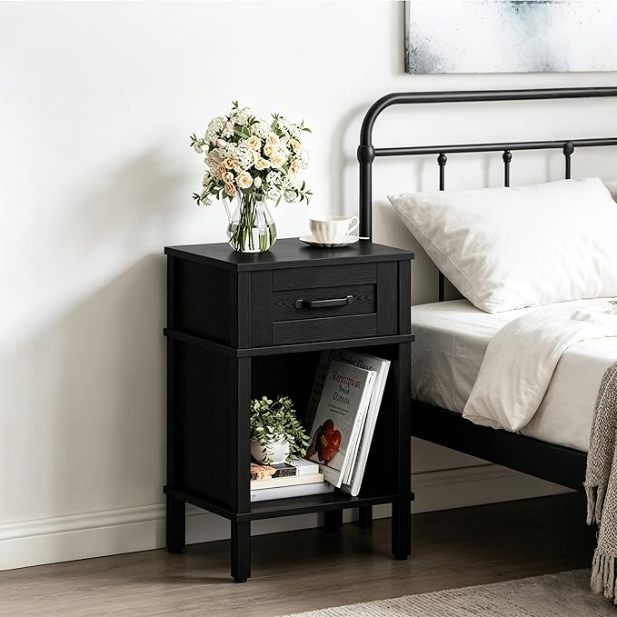 Farmhouse Nightstand with Drawer