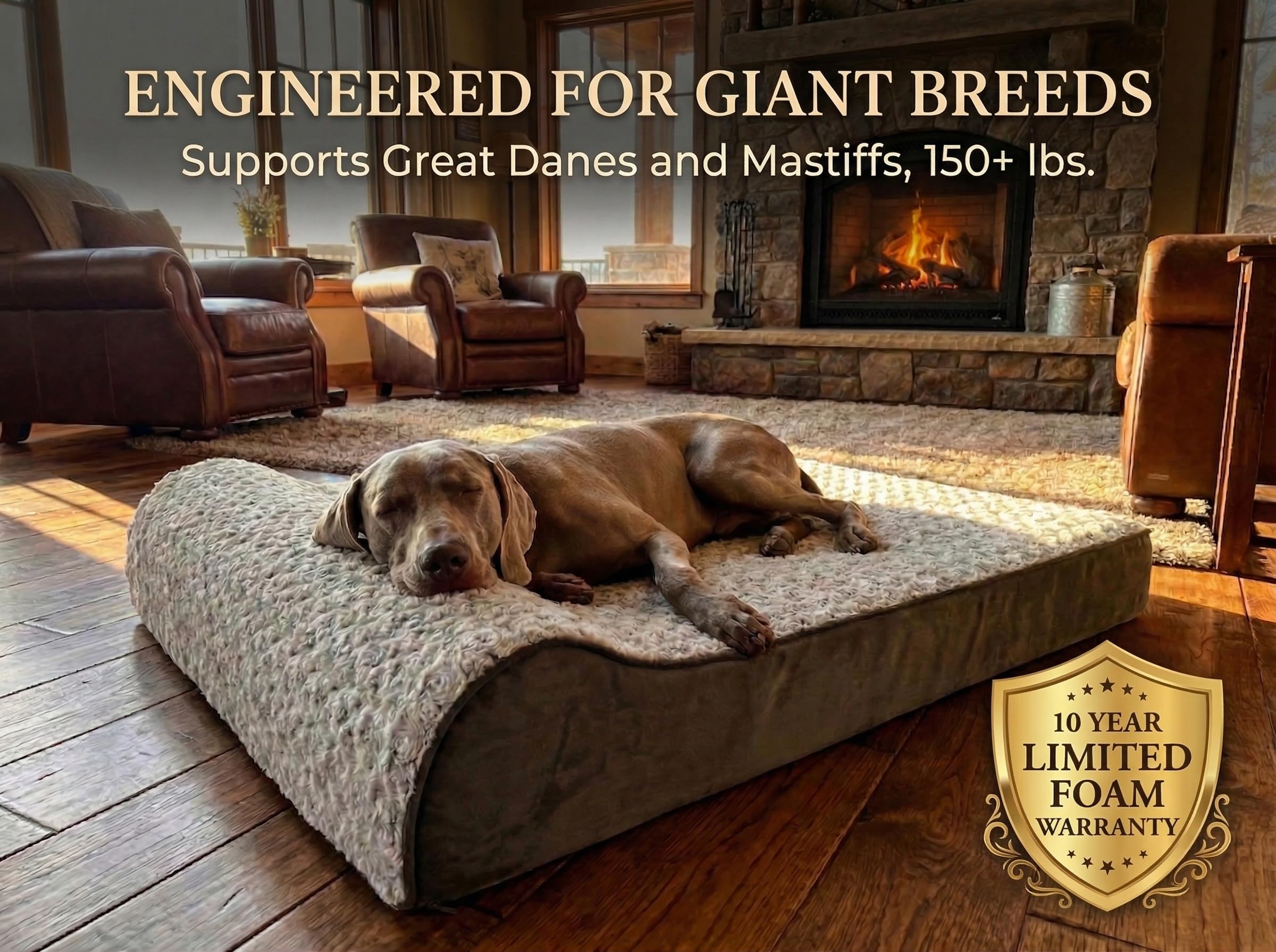 Orthopedic Dog Bed – 45D Memory Foam, XXL