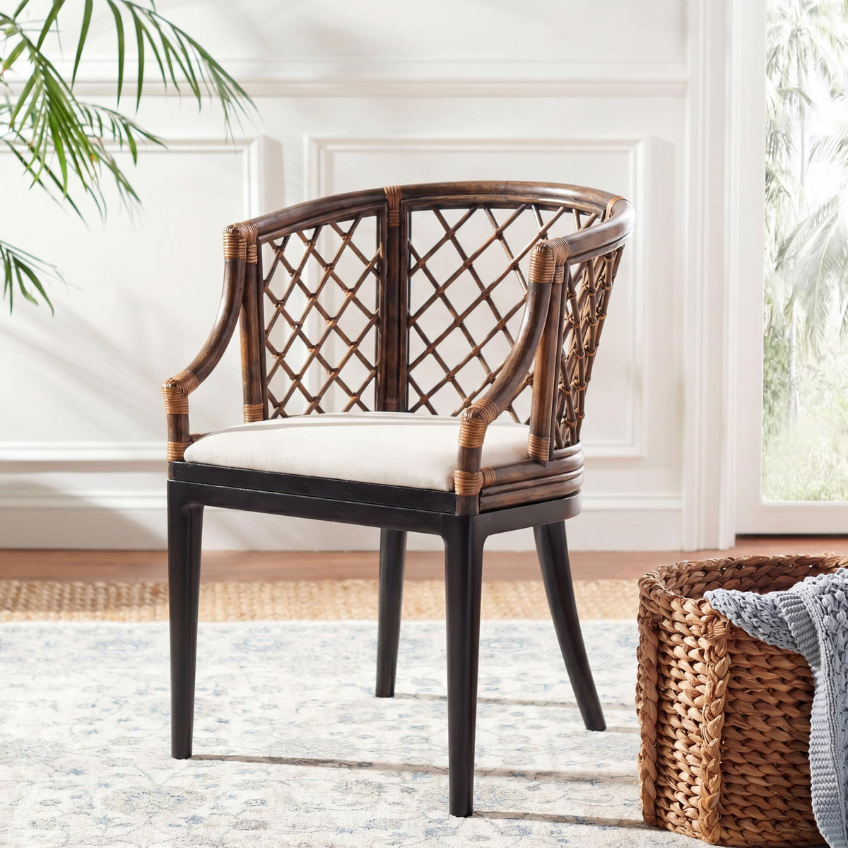 Rattan Accent Armchair
