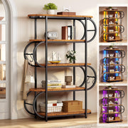 5-Tier LED Bookshelf with Hooks