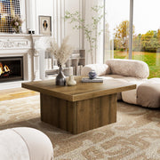 Square Wood Coffee Table 35.4"