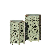 Iron Accent Tables Set of 2 – Antique Green