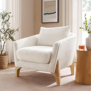 White Fleece Accent Chair