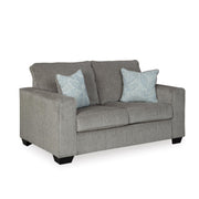 Contemporary Loveseat with Accent Pillows
