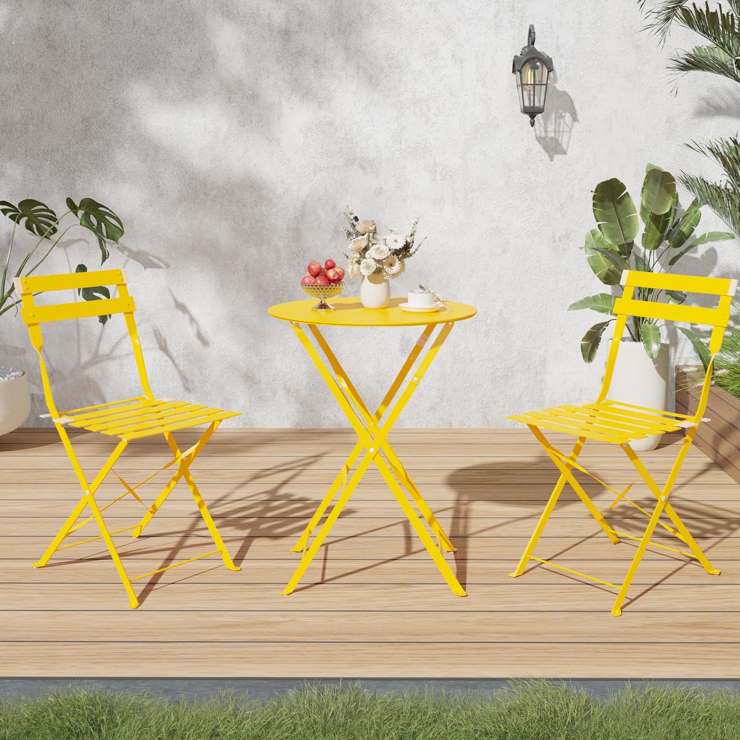 3-Piece Folding Patio Bistro Set