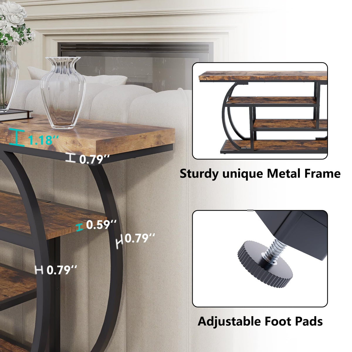4-Tier Console Table