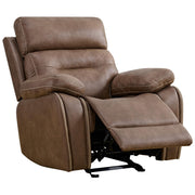 Faux Leather Recliner Chair with Rocker & Overstuffed Arms