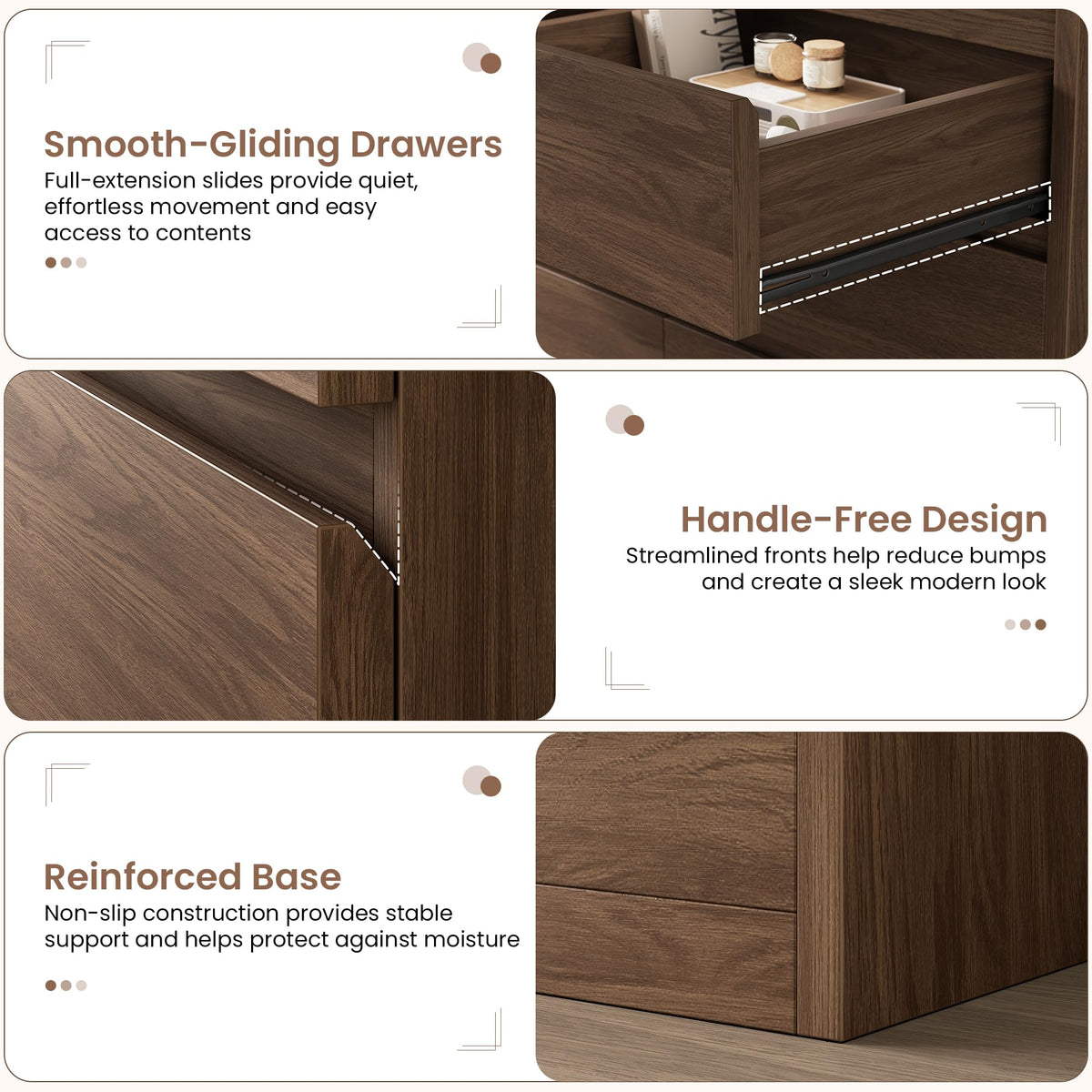 6-Drawer Dresser with L-Shaped Desk