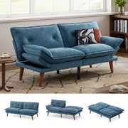 Convertible Futon Sofa Bed – Chenille Loveseat Sleeper