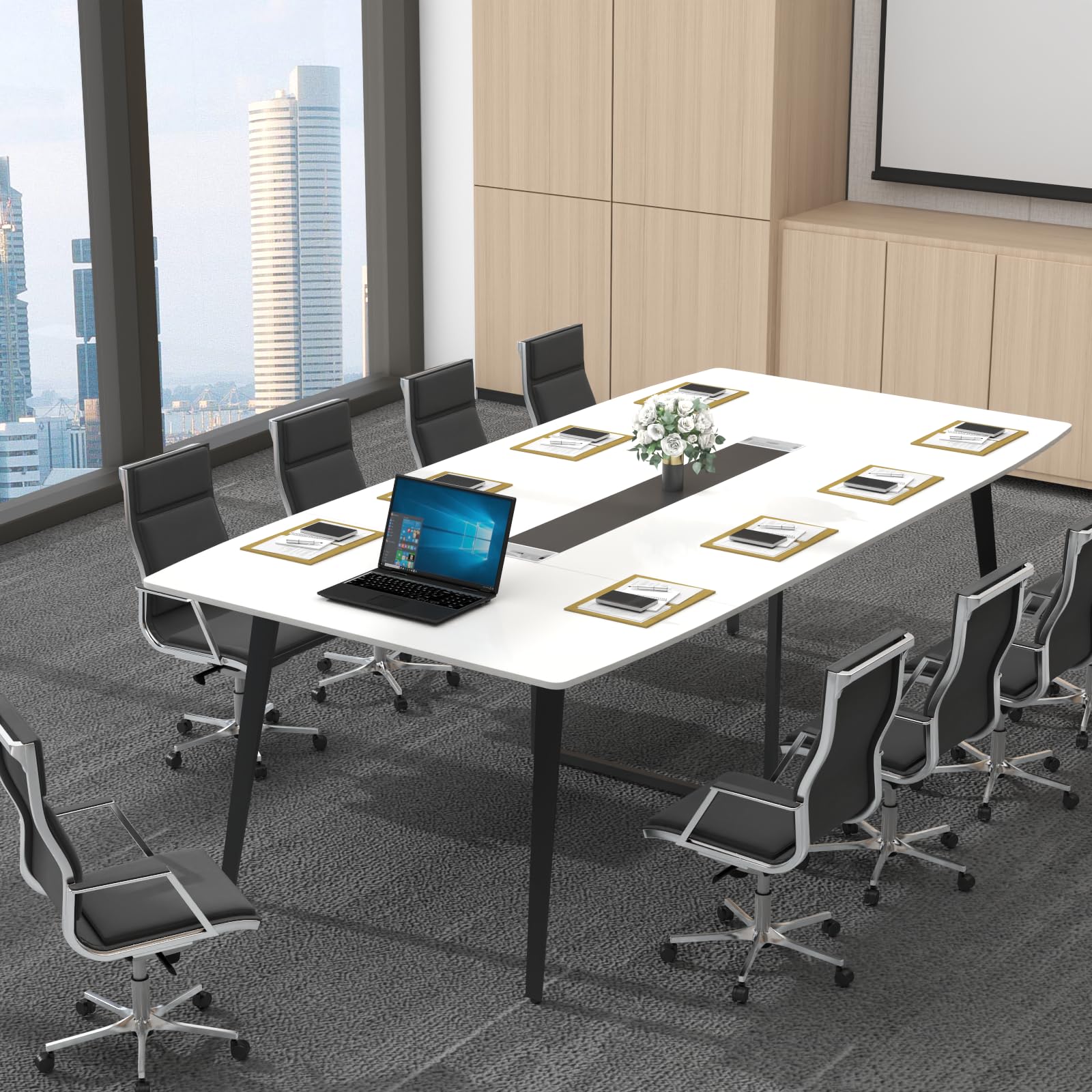 8FT Boat-Shaped Conference Table