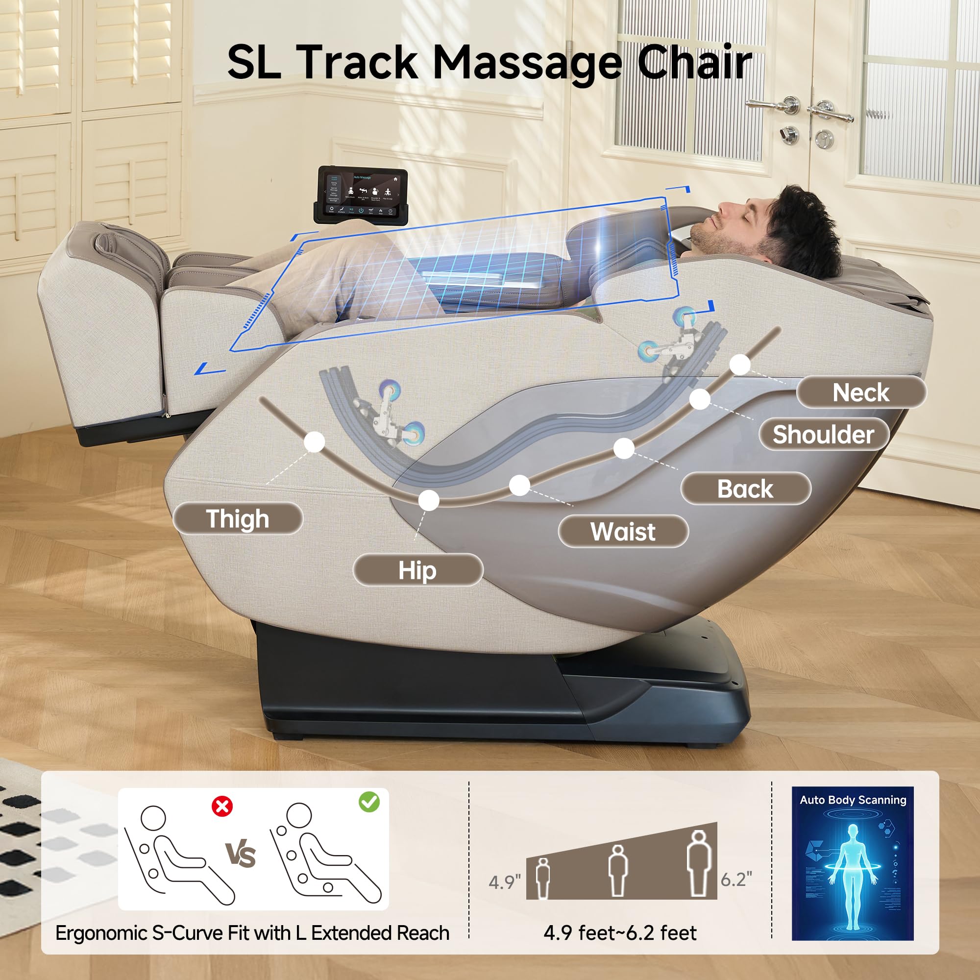 4D Massage Chair Full Body Zero Gravity Recliner