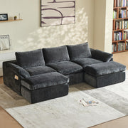 Modular U-Shaped Cloud Sectional Sofa with Ottoman