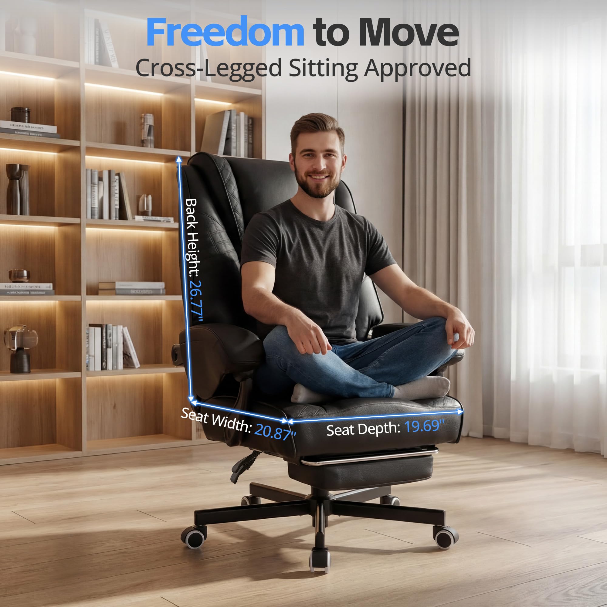 Big & Tall Gaming & Office Chair with Footrest & Lumbar Support