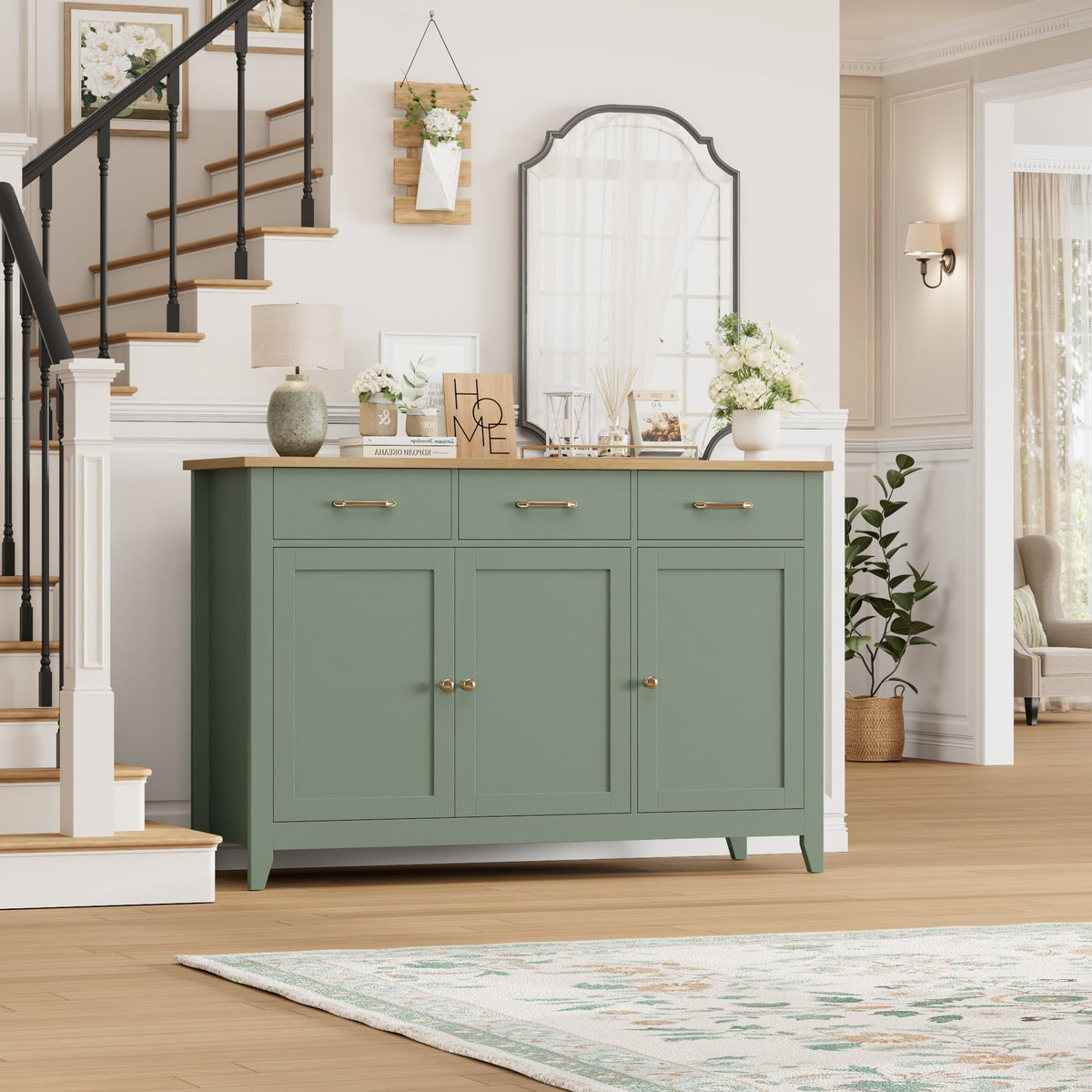 Sage Green Buffet Cabinet