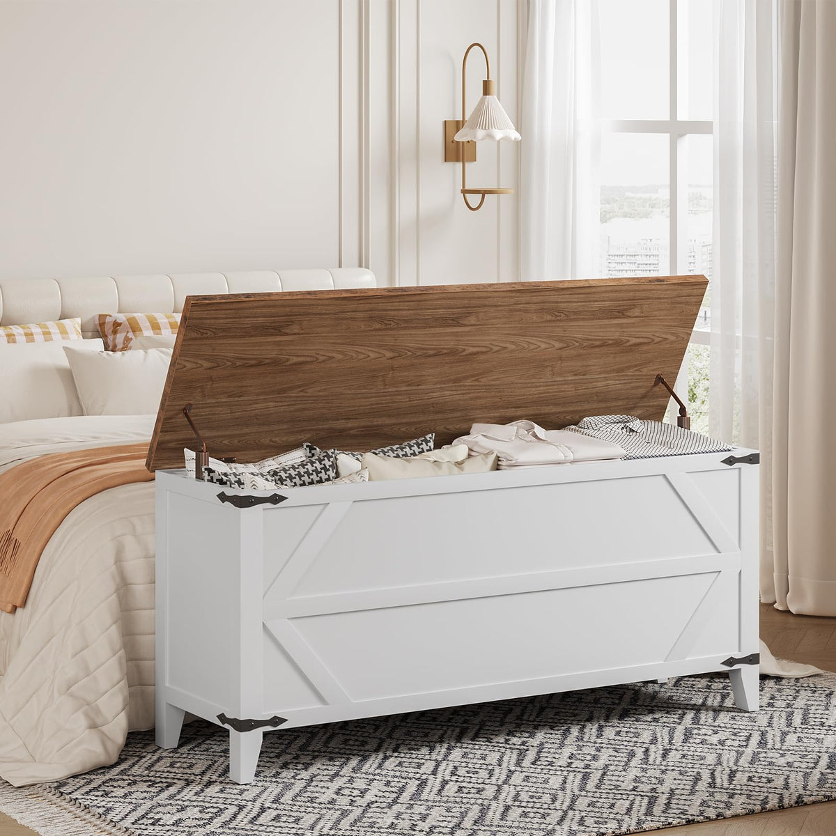 Farmhouse Toy Storage Bench