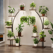 2 Pack Plant Stand Indoor with Grow Lights, 12 Tiered Corner Plant Shelf