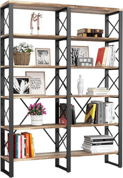 Double-Wide 6-Tier Bookcase