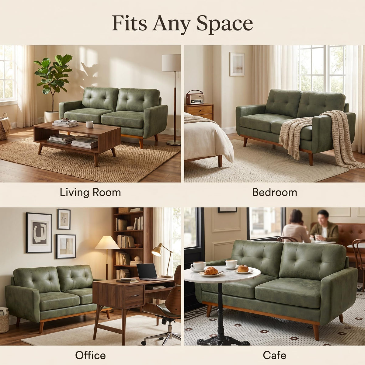 Modern Tufted Loveseat