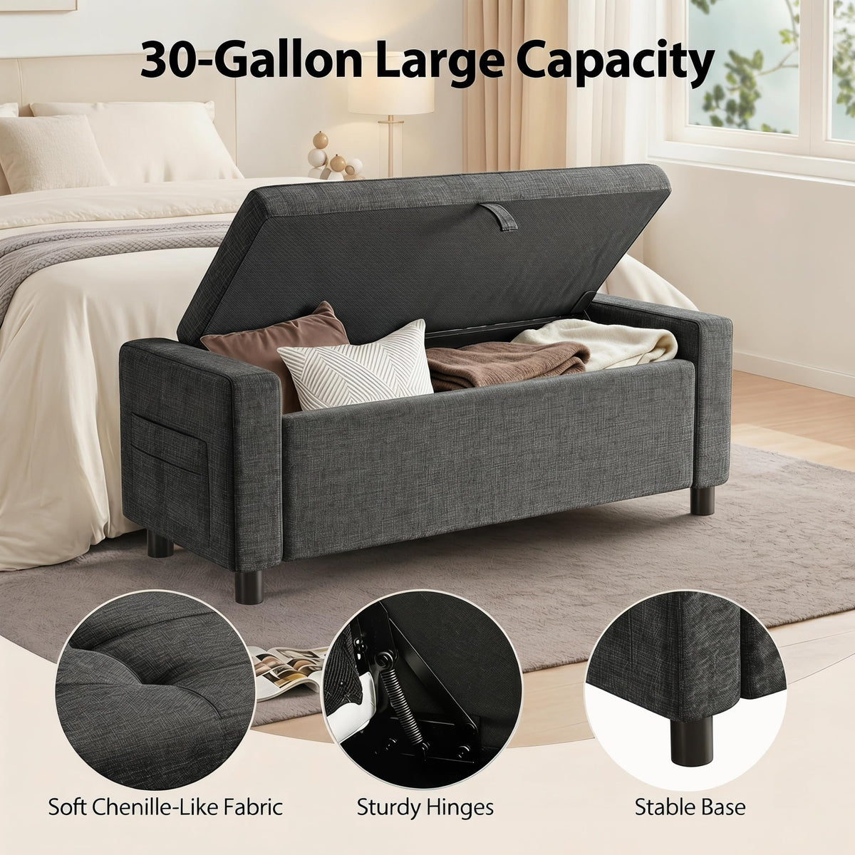 Tufted Storage Ottoman Bench