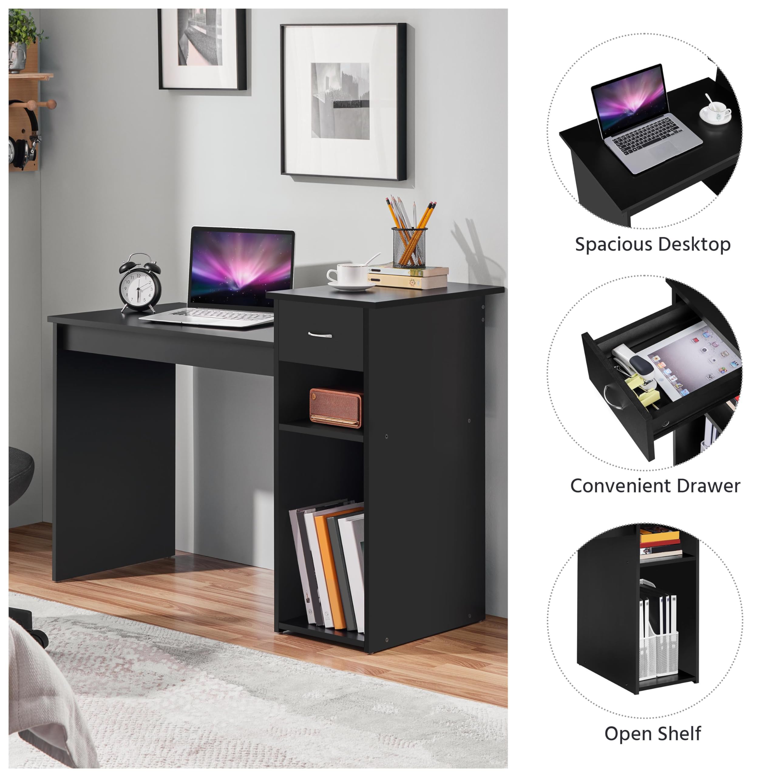 Computer Desk & Ergonomic Chair Set