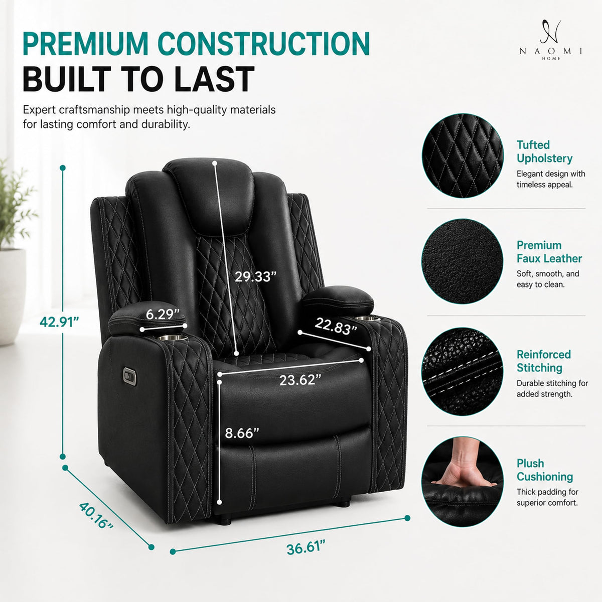 Black Power Theater Recliner