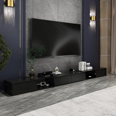 Extendable TV Stand with 4 Drawers