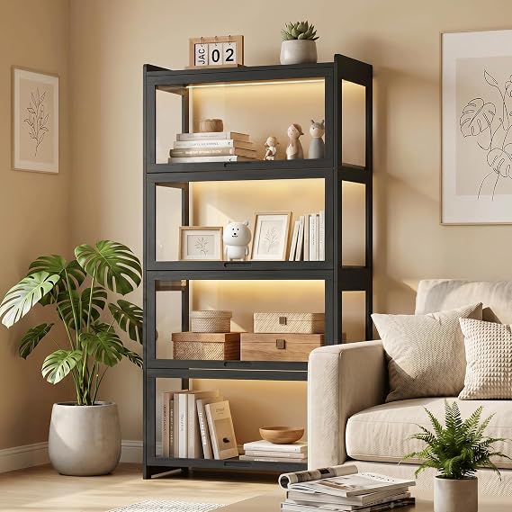 Bamboo Acrylic Display Cabinet