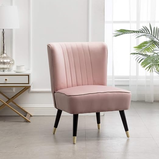 Velvet Upholstered Accent Chair