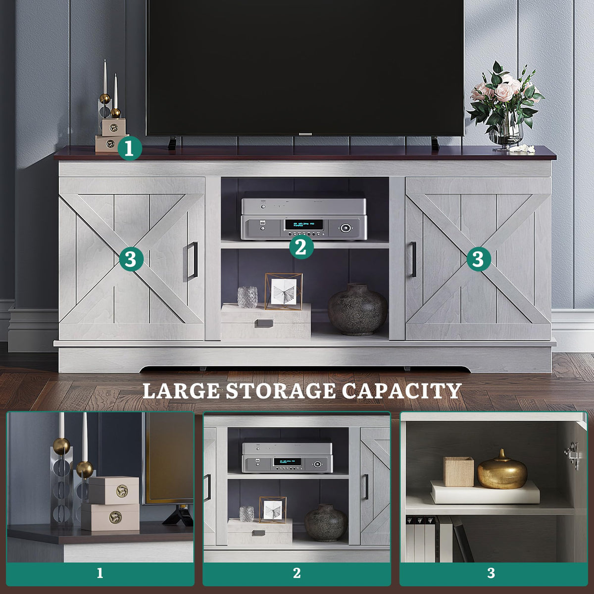 Farmhouse Barn Door TV Stand