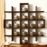 Rustic Wood Wall Display Shelf