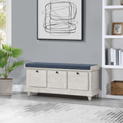 Coastal Lift-Top Storage Bench with Louvered Front