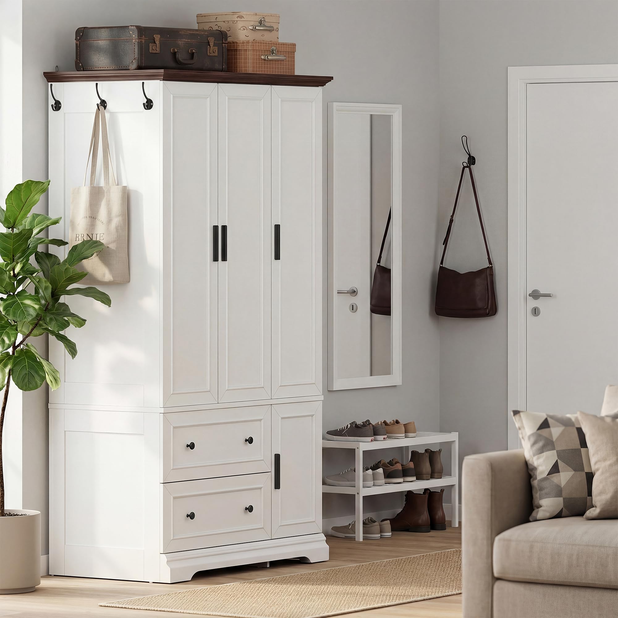 Armoire Wardrobe Closet with Drawers
