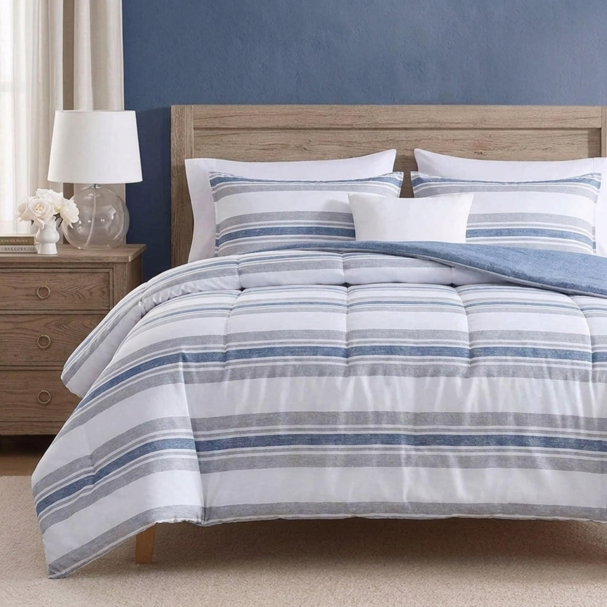 Reversible Cotton Comforter Set