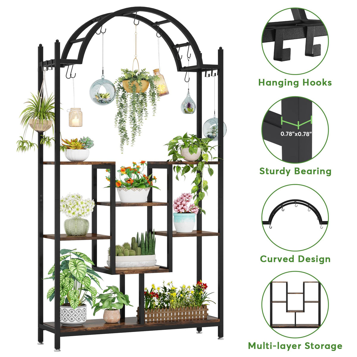 5-Tier Arched Plant Stand